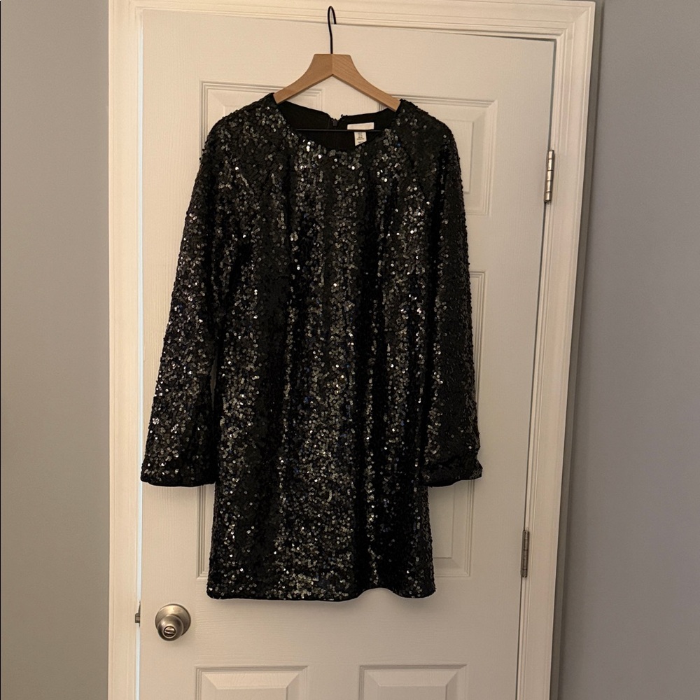 H&M Black Sequin Dress